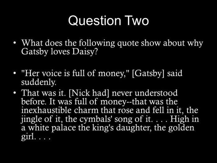 Chapter 4 the great gatsby questions