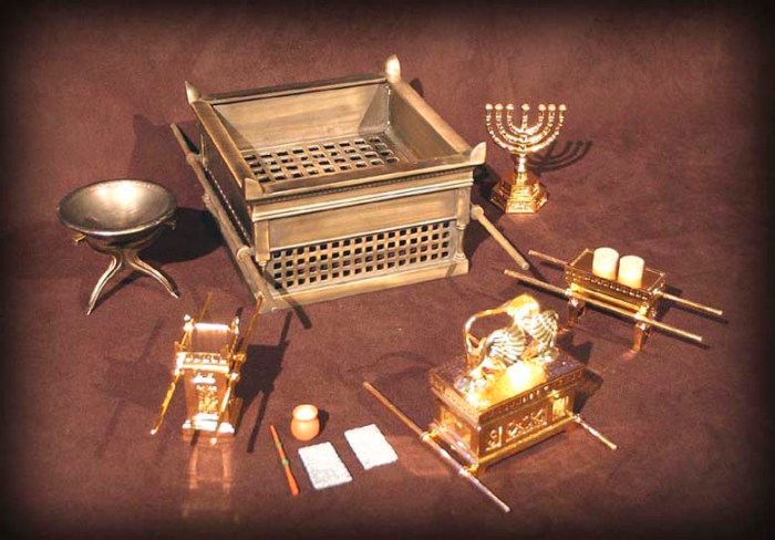 Seven pieces of furniture in the tabernacle