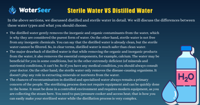 Sterile water for oxygen concentrator