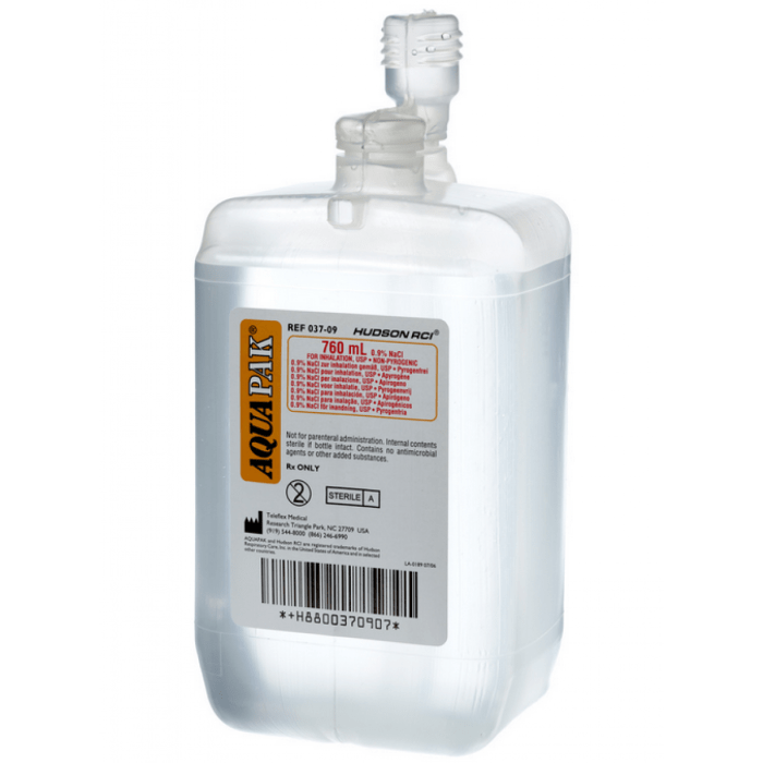 Sterile water for oxygen concentrator