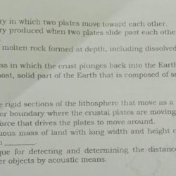 Crossword puzzle about plate tectonics