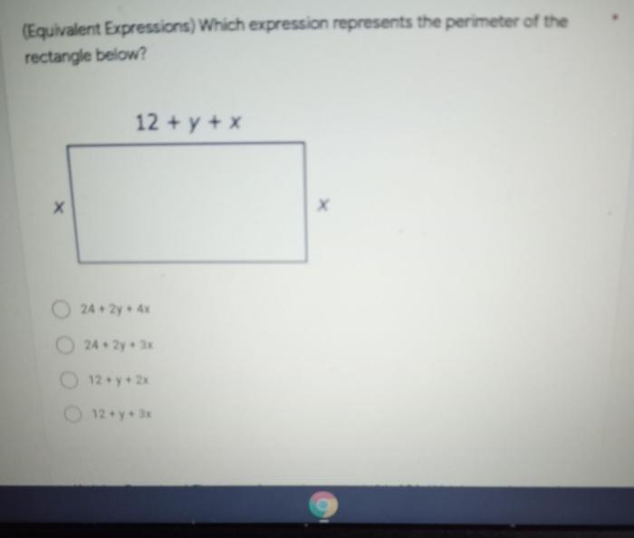 Which expression represents the total perimeter of the pool edge